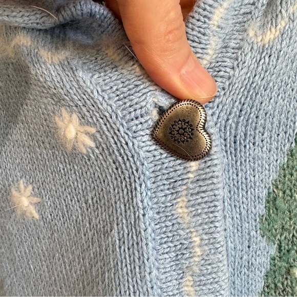 The Quacker Factory Women’s Large Winter Snowman Knitted Cardigan VTG Cabincore - Picture 5 of 10